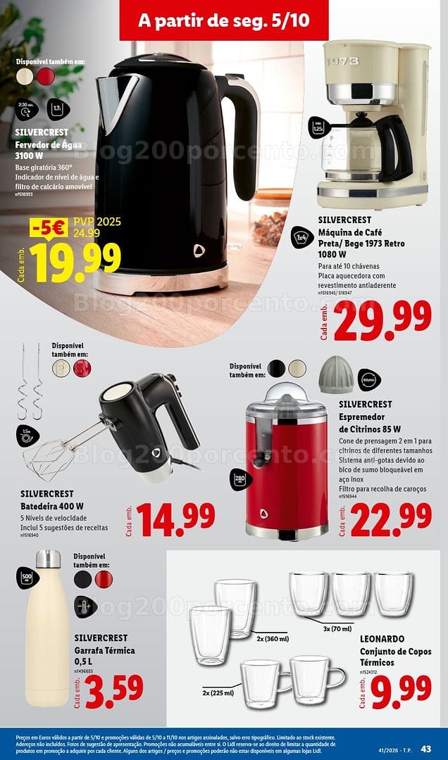 Antevisão Folheto LIDL Promoções de 5 a 11 outubro