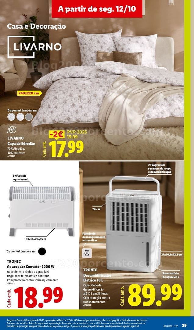Antevisão Folheto LIDL Bazar Promoções de 12 a 22 outubro - Edição Digital