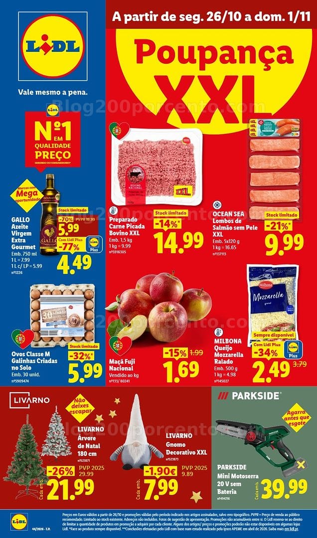 Antevisão Folheto LIDL Promoções de 26 outubro a 1 novembro