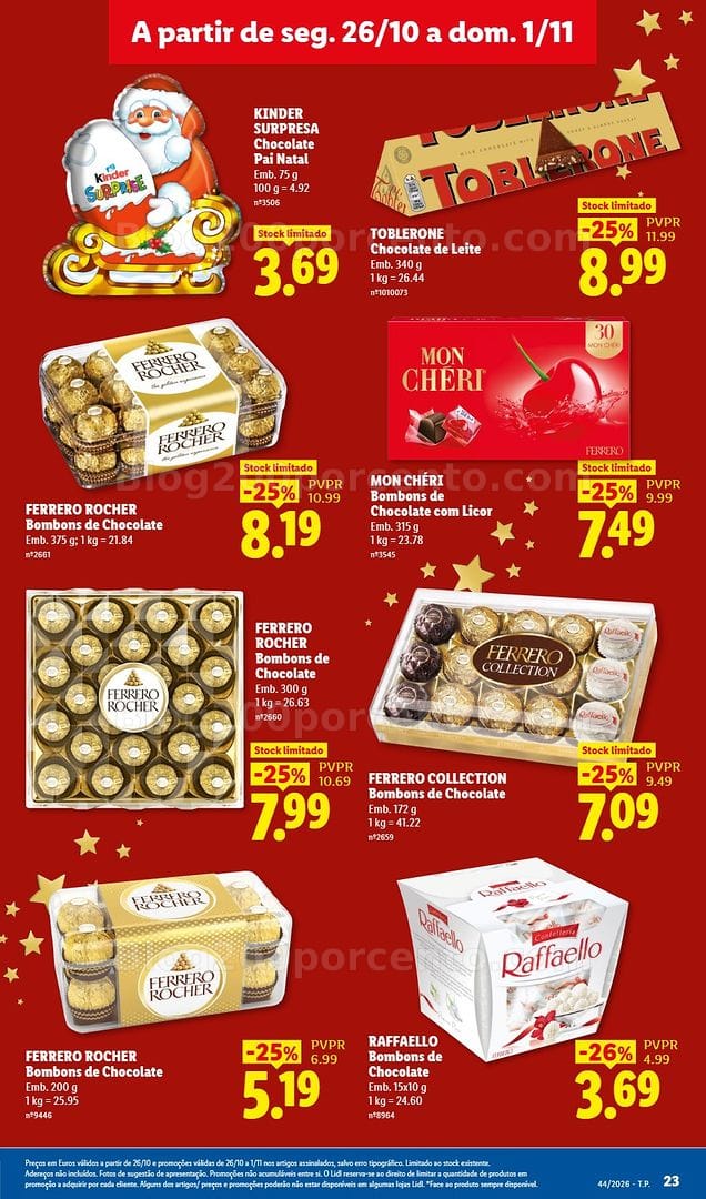 Antevisão Folheto LIDL Promoções de 26 outubro a 1 novembro