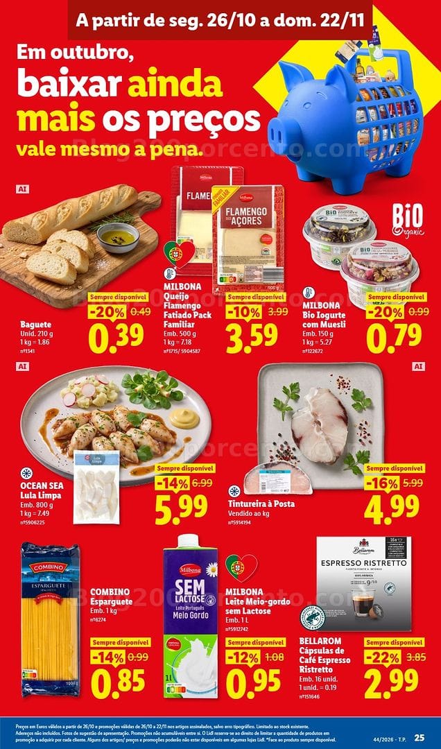 Antevisão Folheto LIDL Baixa de Preços Promoções de 26 outubro a 22 novembro