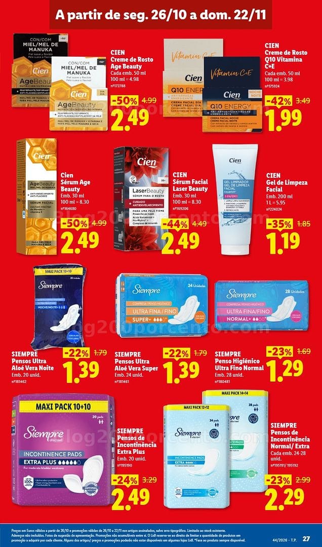 Antevisão Folheto LIDL Promoções de 26 outubro a 1 novembro