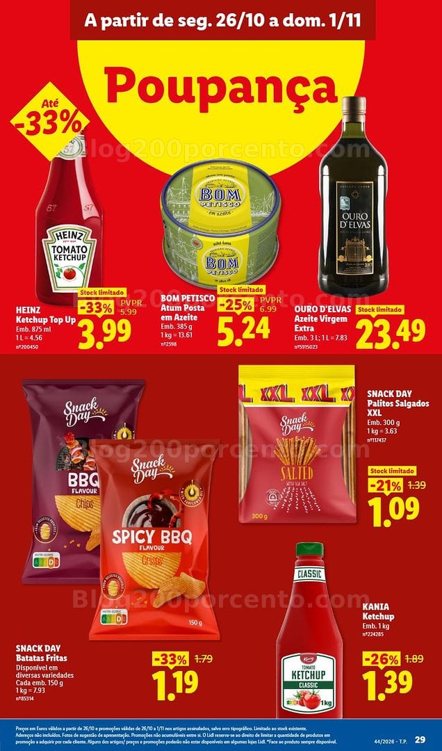 Antevisão Folheto LIDL Promoções de 26 outubro a 1 novembro