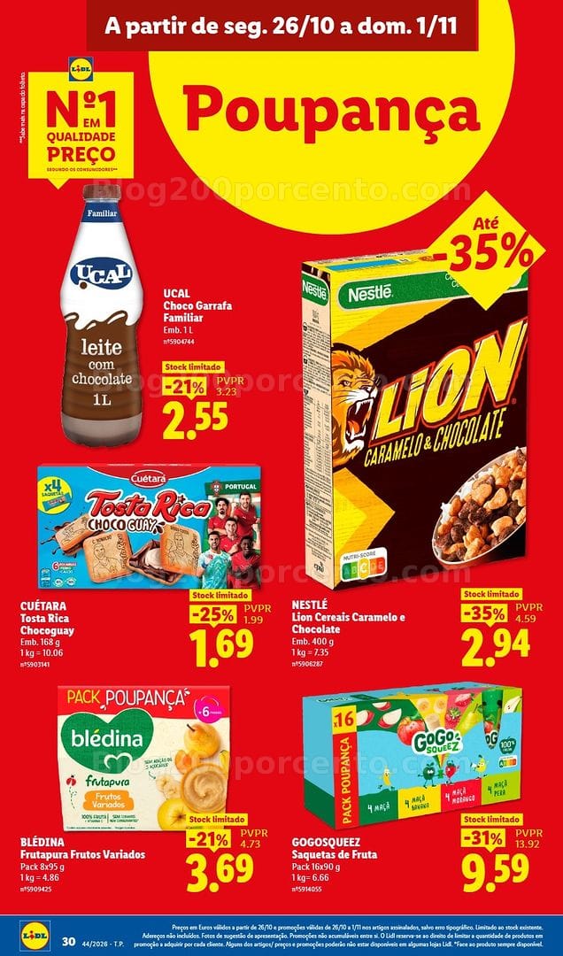 Antevisão Folheto LIDL Promoções de 26 outubro a 1 novembro