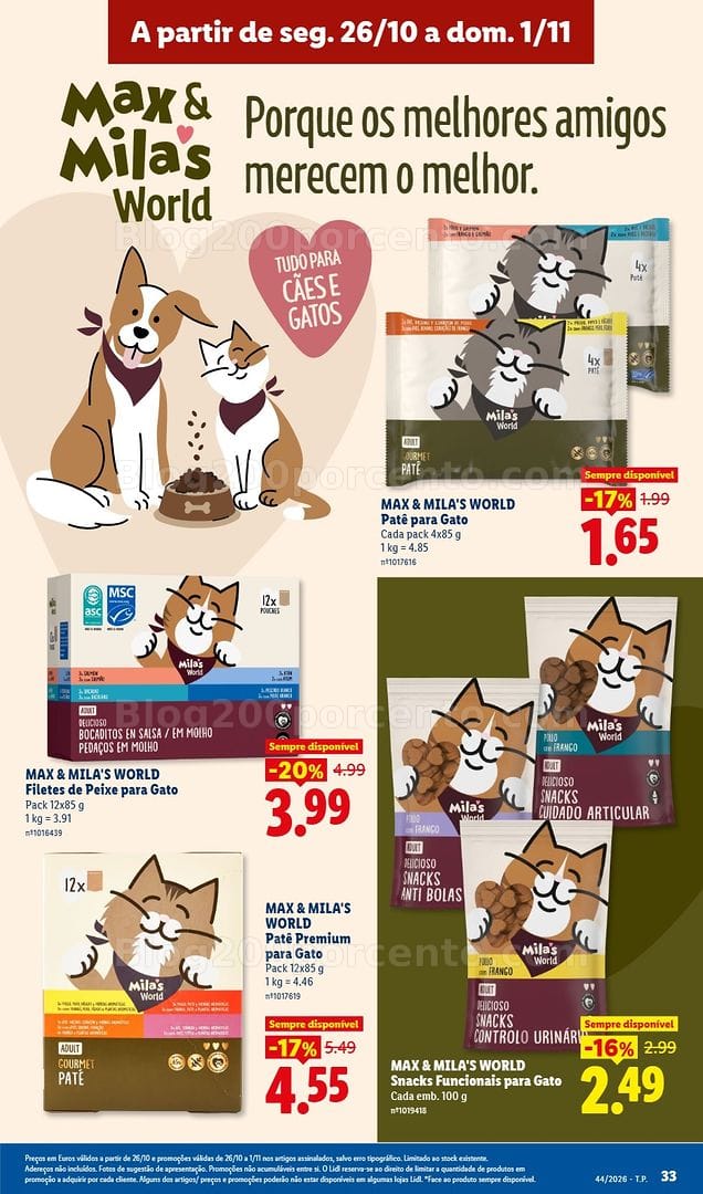 Antevisão Folheto LIDL Promoções de 26 outubro a 1 novembro