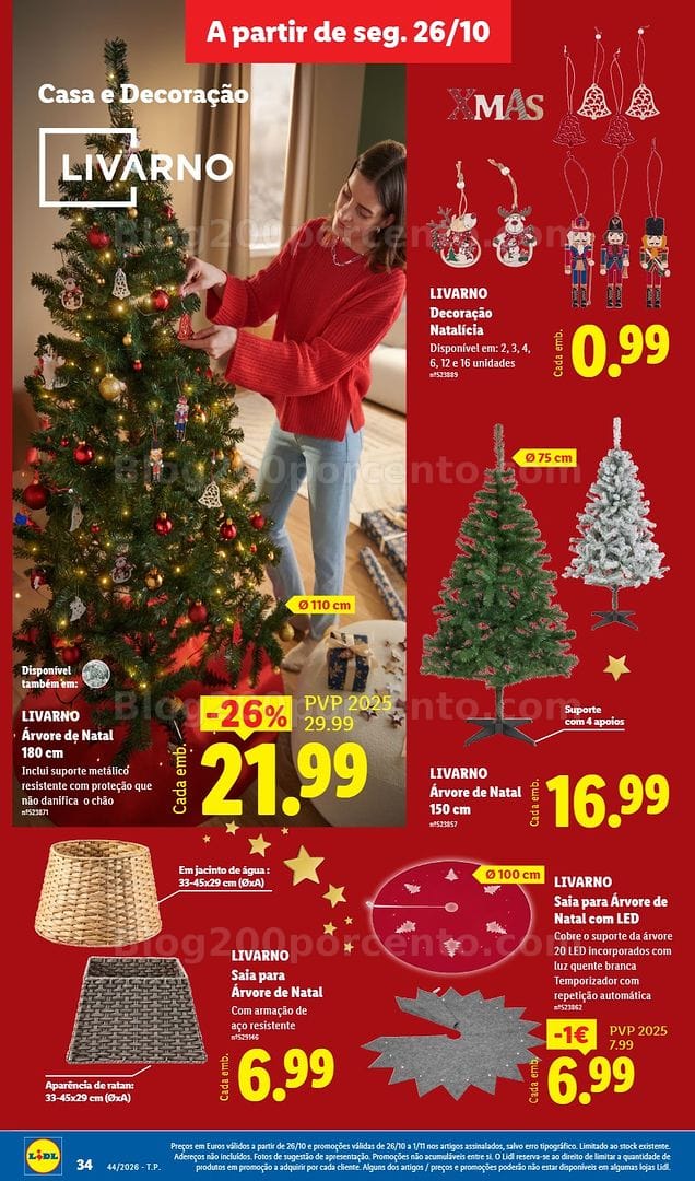 Antevisão Folheto LIDL Bazar Promoções de 26 outubro a 5 novembro