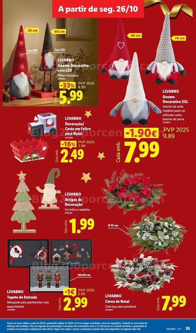 Antevisão Folheto LIDL Promoções de 26 outubro a 1 novembro