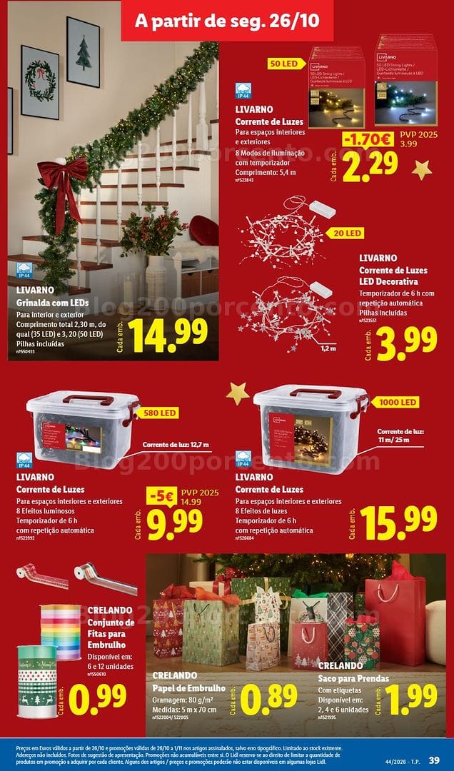 Antevisão Folheto LIDL Promoções de 26 outubro a 1 novembro