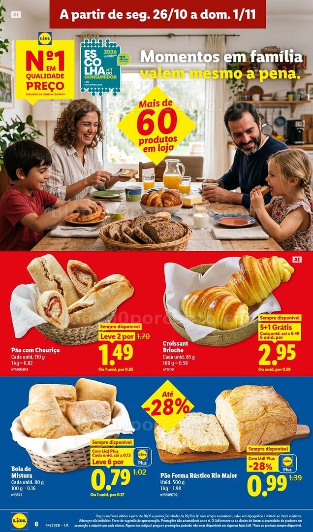 Antevisão Folheto LIDL Promoções de 26 outubro a 1 novembro