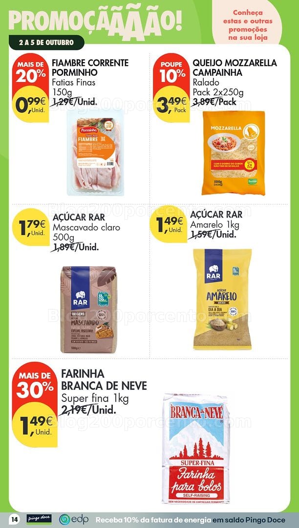 Antevisão Folheto PINGO DOCE Promoções Fim de Semana - 2 a 4 outubro