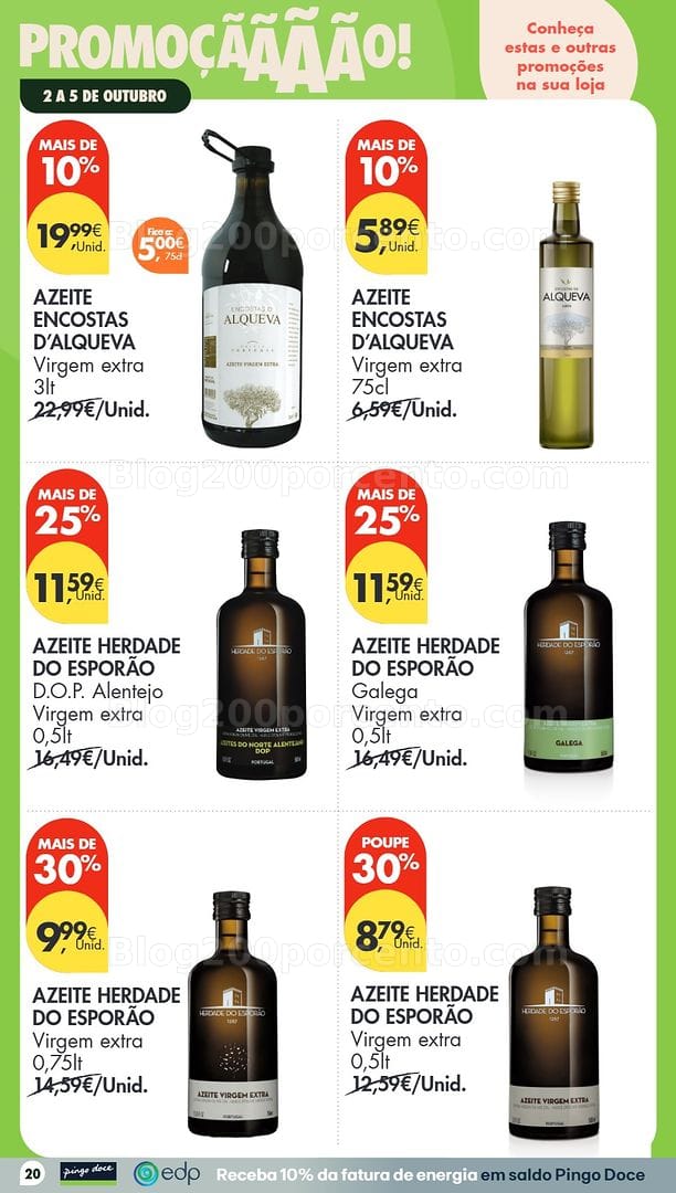 Antevisão Folheto PINGO DOCE Promoções Fim de Semana - 2 a 4 outubro