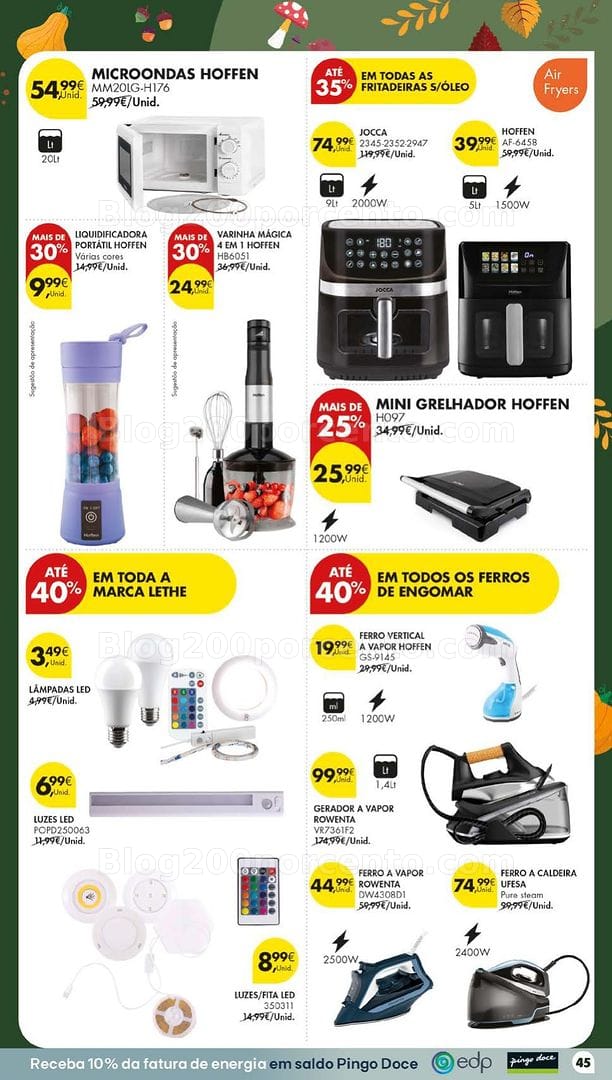 Antevisão Folheto PINGO DOCE Bazar Grandes Promoções de 6 a 12 outubro