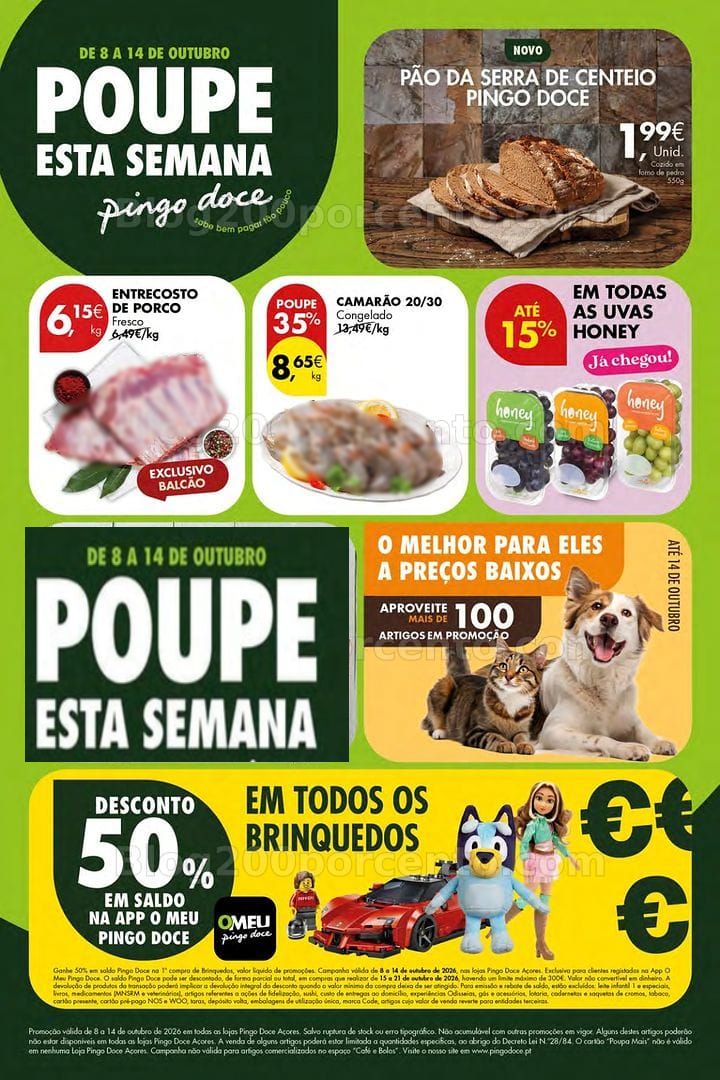 Antevisão Folheto PINGO DOCE Açores Promoções de 8 a 14 outubro