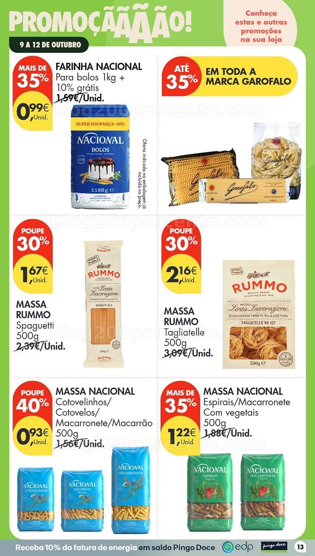 Antevisão Folheto PINGO DOCE Promoções Fim de Semana - 9 a 12 outubro