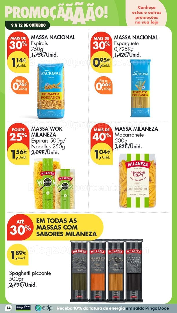 Antevisão Folheto PINGO DOCE Promoções Fim de Semana - 9 a 12 outubro