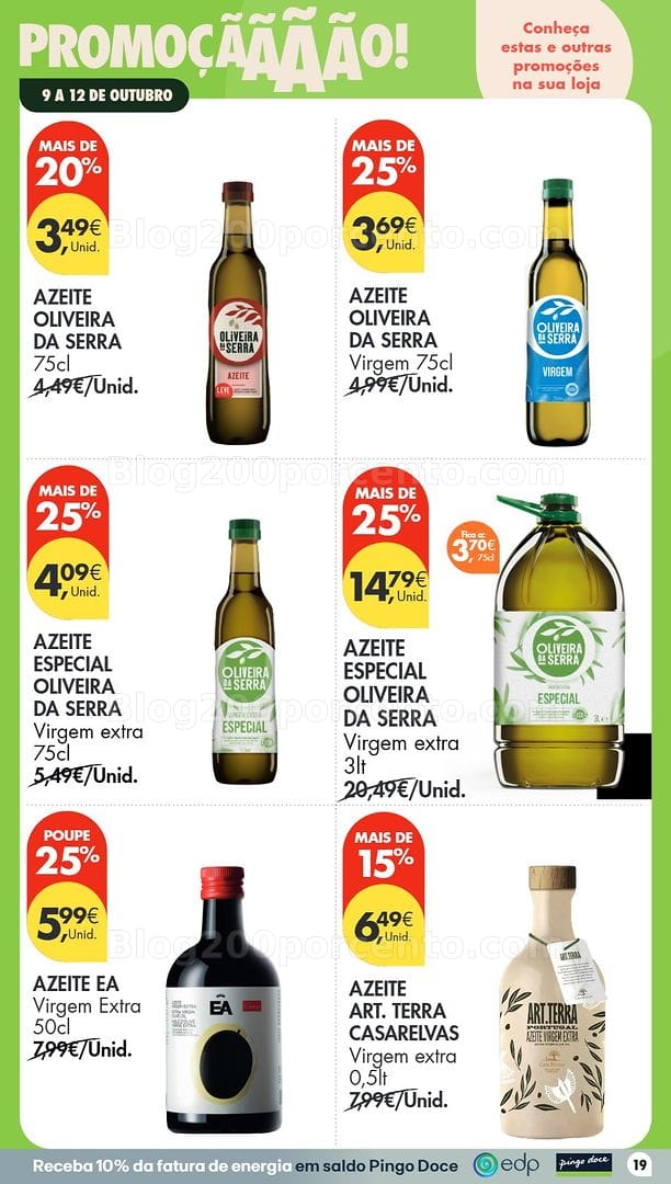 Antevisão Folheto PINGO DOCE Promoções Fim de Semana - 9 a 12 outubro