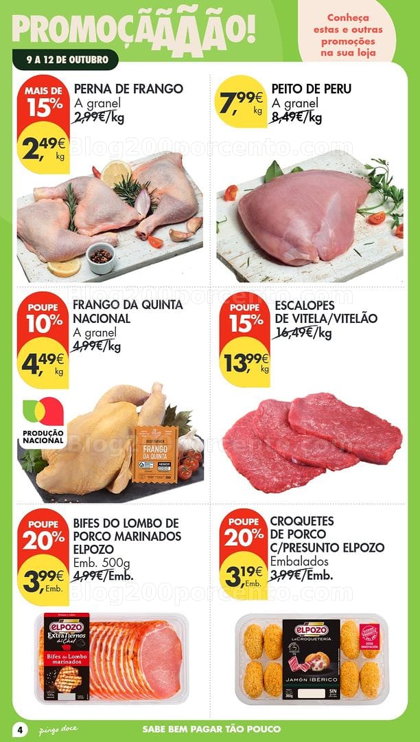 Antevisão Folheto PINGO DOCE Promoções Fim de Semana - 9 a 12 outubro