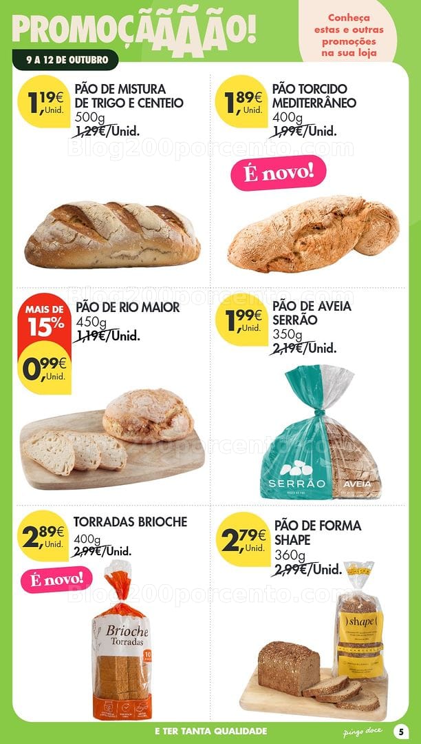 Antevisão Folheto PINGO DOCE Promoções Fim de Semana - 9 a 12 outubro