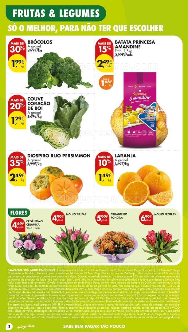 Antevisão Folheto PINGO DOCE Frescos Promoções até 19 outubro