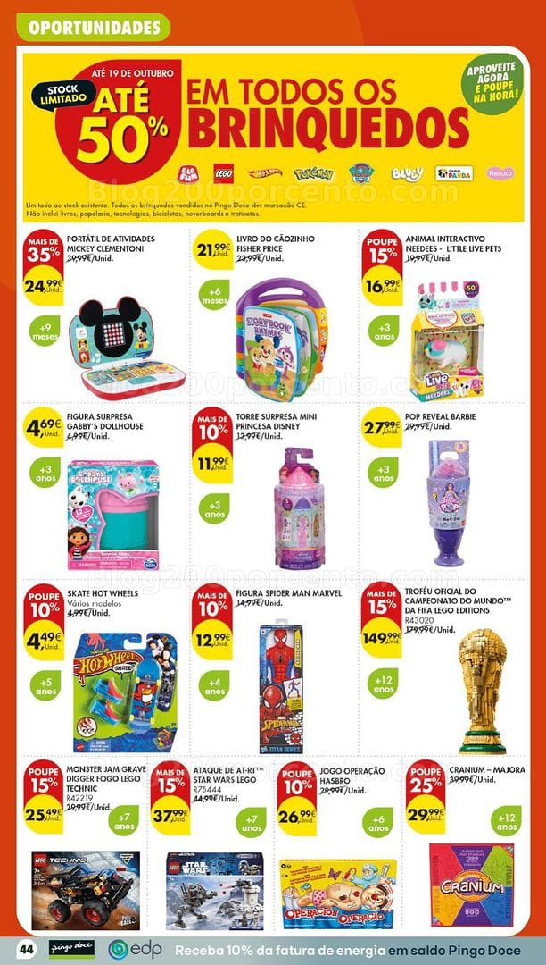 Antevisão Folheto PINGO DOCE Grandes Oportunidades Promoções de 13 a 19 outubro