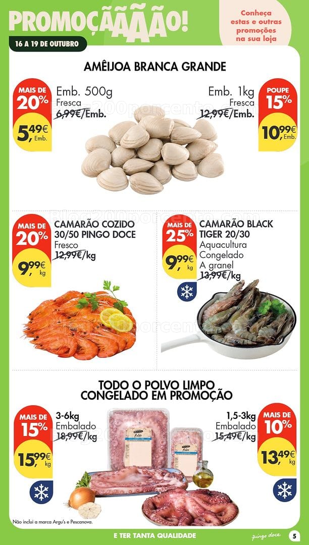 Antevisão Folheto PINGO DOCE Promoções Fim de Semana - 16 a 18 outubro