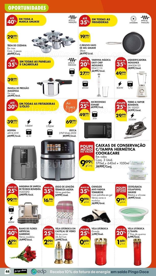 Antevisão Folheto PINGO DOCE Bazar Oportunidades Grandes Promoções de 20 a 26 outubro