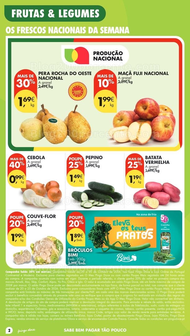 Antevisão Folheto PINGO DOCE Promoções de 20 a 26 outubro - Edição Digital
