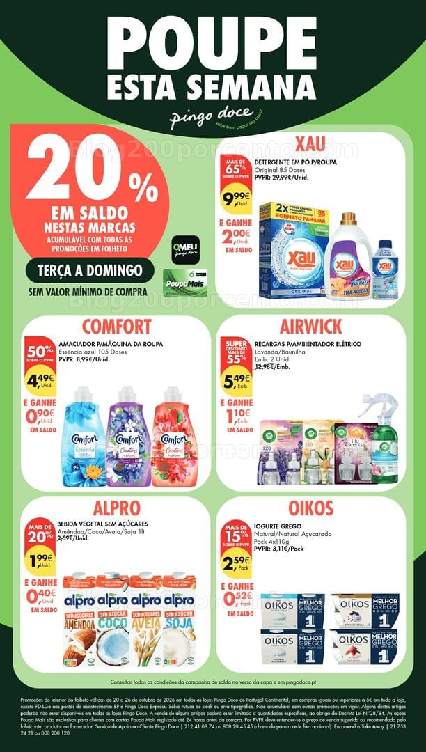Antevisão Folheto PINGO DOCE Lojas Pequenas Promoções de 20 a 26 outubro