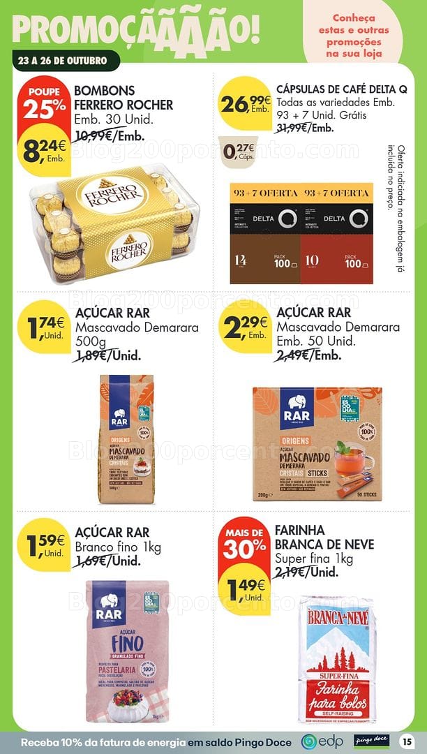 Antevisão Folheto PINGO DOCE Promoções Fim de Semana - 23 a 26 outubro