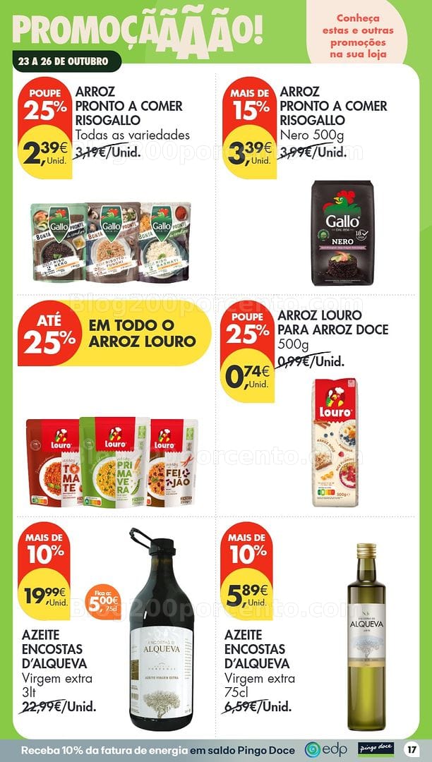 Antevisão Folheto PINGO DOCE Promoções Fim de Semana - 23 a 26 outubro
