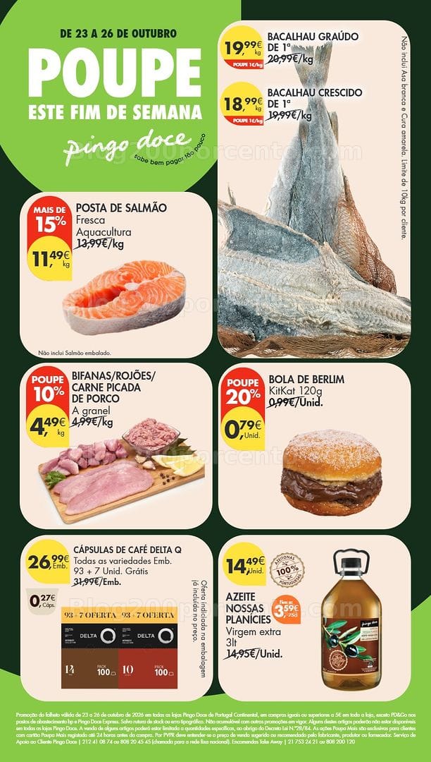 Antevisão Folheto PINGO DOCE Promoções Fim de Semana - 23 a 26 outubro
