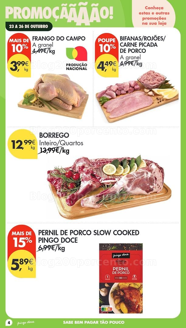 Antevisão Folheto PINGO DOCE Promoções Fim de Semana - 23 a 26 outubro