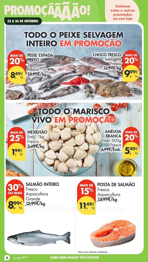 Antevisão Folheto PINGO DOCE Promoções Fim de Semana - 23 a 26 outubro