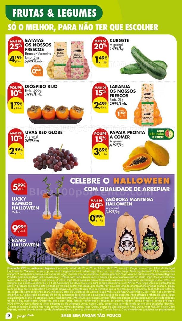 Antevisão Folheto PINGO DOCE Lojas Grandes Promoções de 27 outubro a 2 novembro