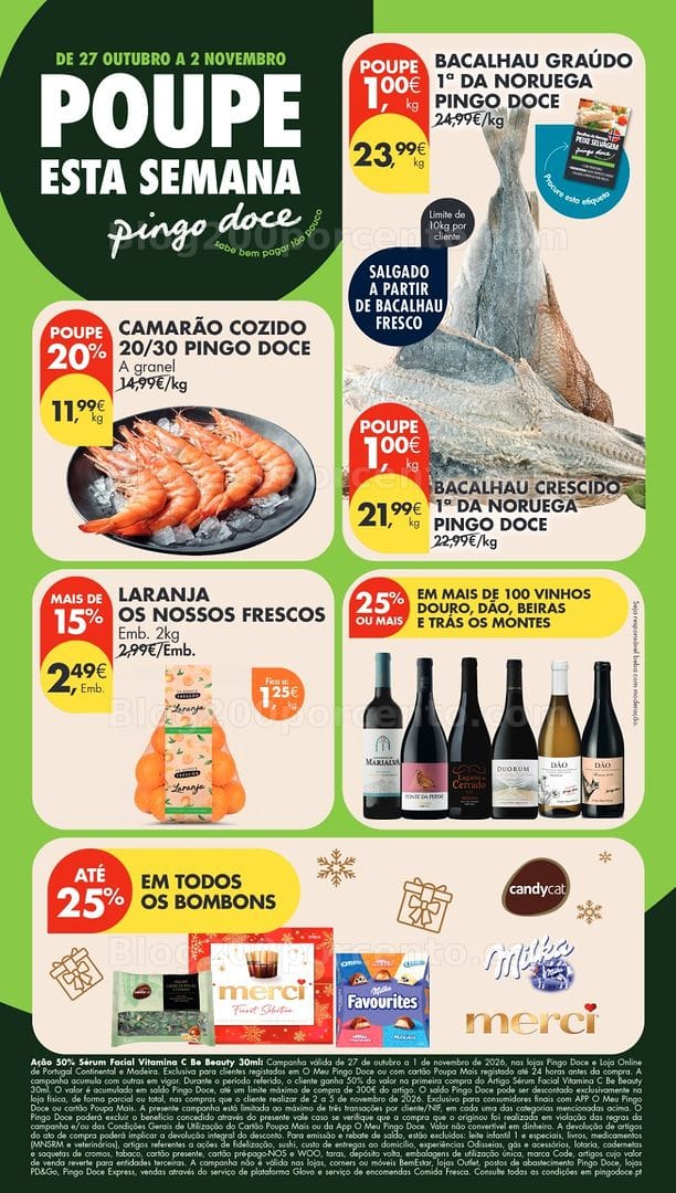 Antevisão Folheto PINGO DOCE Madeira Promoções de 27 outubro a 2 novembro