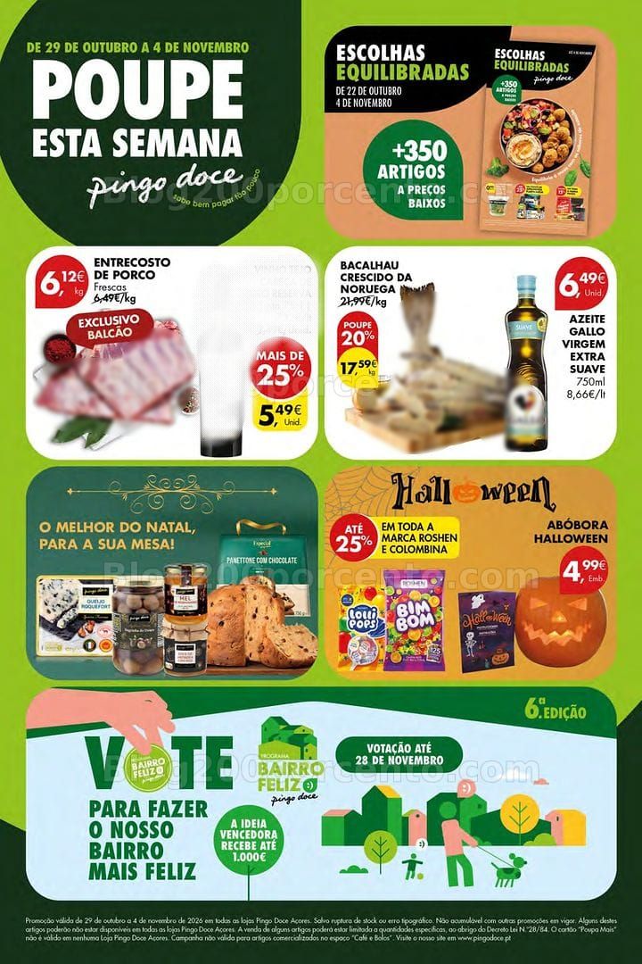 Antevisão Folheto PINGO DOCE Açores Promoções de 29 outubro a 4 novembro