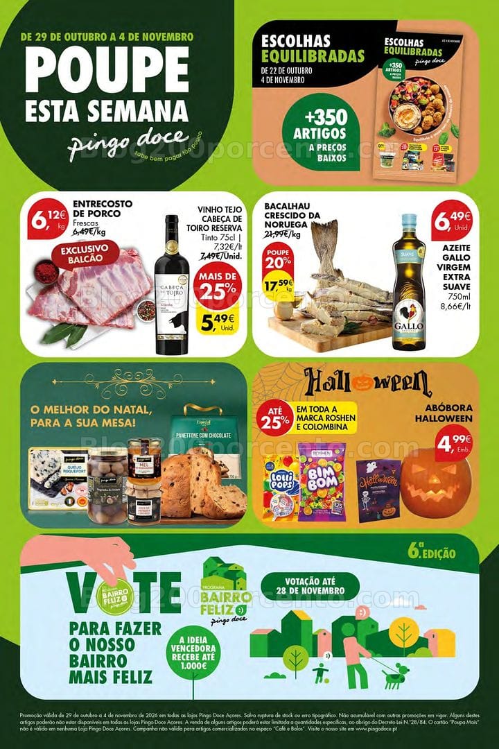 Antevisão Folheto PINGO DOCE Açores Promoções de 29 outubro a 4 novembro