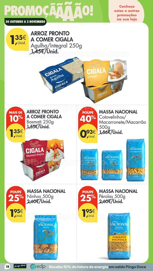 Antevisão Folheto PINGO DOCE Promoções de 30 outubro a 2 novembro