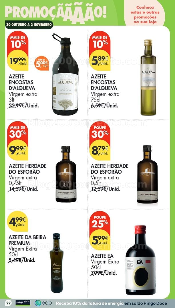 Antevisão Folheto PINGO DOCE Promoções de 30 outubro a 2 novembro