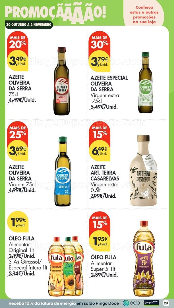 Antevisão Folheto PINGO DOCE Promoções de 30 outubro a 2 novembro