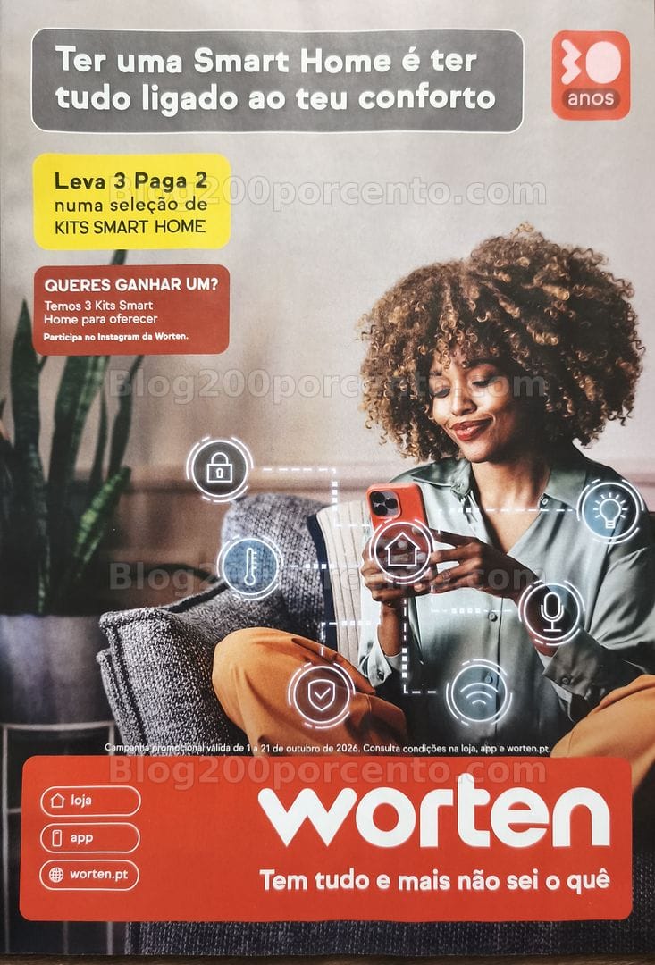Antevisão Folheto WORTEN Casa Inteligente Promoções até 21 outubro