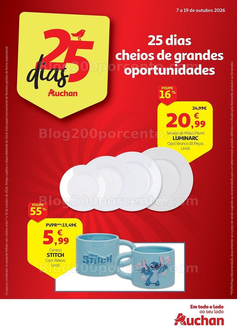 Antevisão Folheto AUCHAN 25 Dias Promoções de 7 a 19 outubro