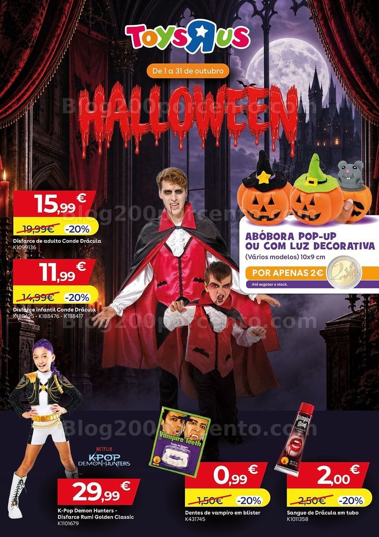 Antevisão Folheto TOYSRUS Halloween Promoções de 1 a 31 outubro