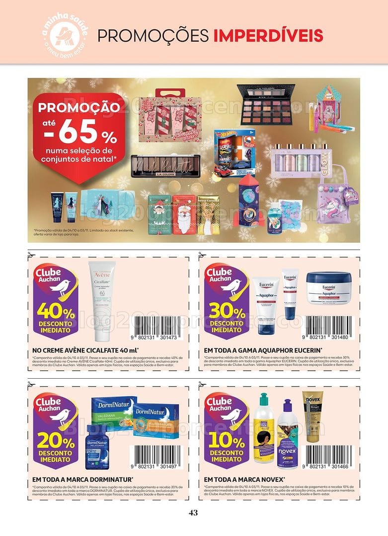 Antevisão Folheto AUCHAN Saúde e Bem-Estar Promoções de 4 outubro a 3 novembro