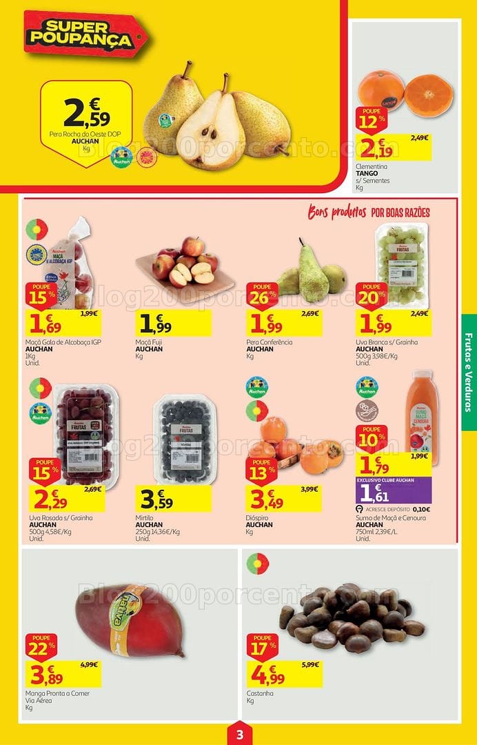 Antevisão Folheto AUCHAN Frescos Super Poupança Promoções de 22 a 28 outubro