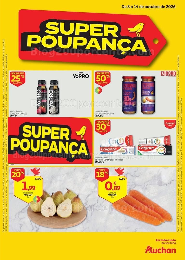 Antevisão Folheto AUCHAN Super Poupança Promoções de 8 a 14 outubro