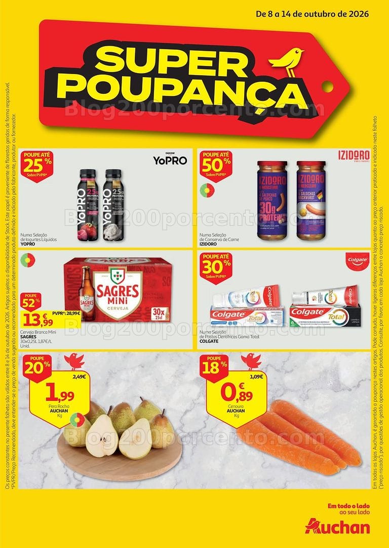 Antevisão Folheto AUCHAN Super Poupança Promoções de 8 a 14 outubro