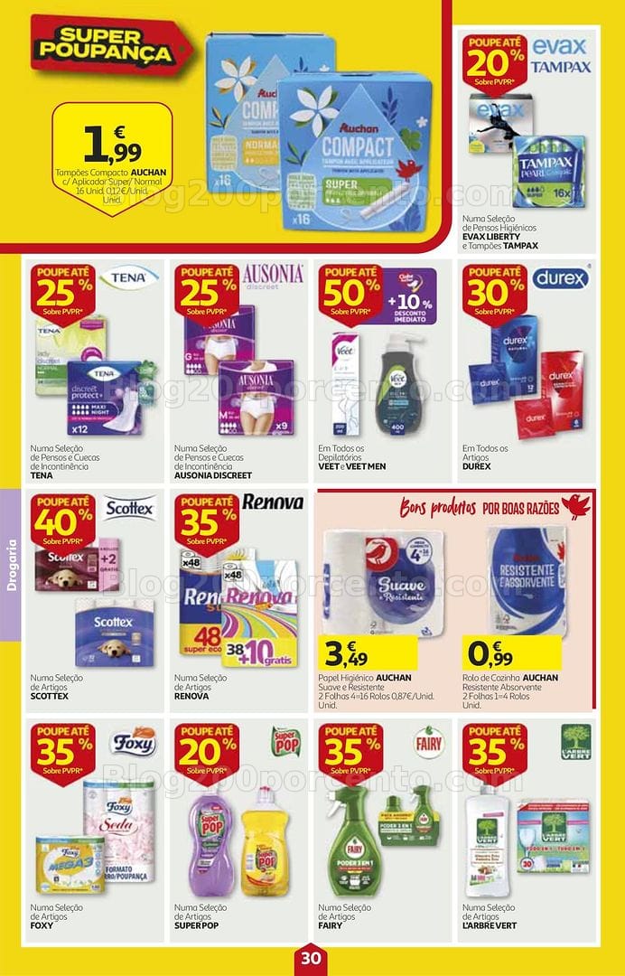 Antevisão Folheto AUCHAN Super Poupança Promoções de 15 a 21 outubro