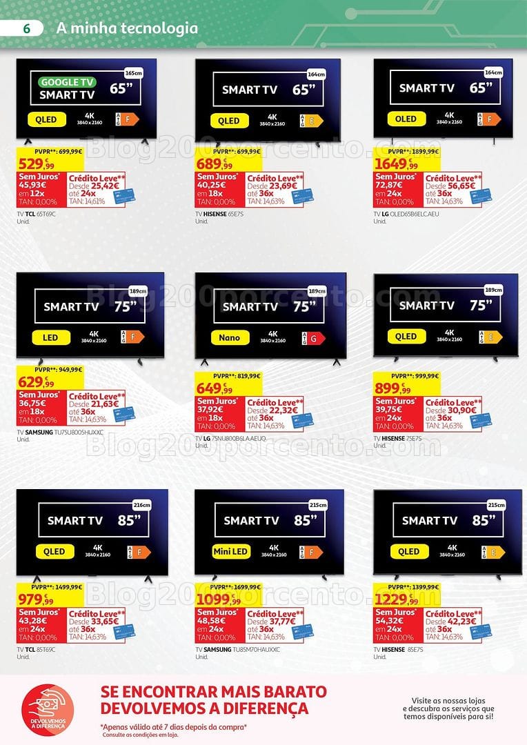 Antevisão Folheto AUCHAN Tecnologia Promoções de 7 a 31 outubro