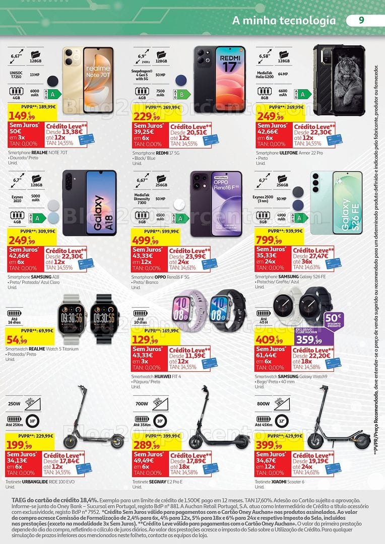 Antevisão Folheto AUCHAN Tecnologia Promoções de 7 a 31 outubro